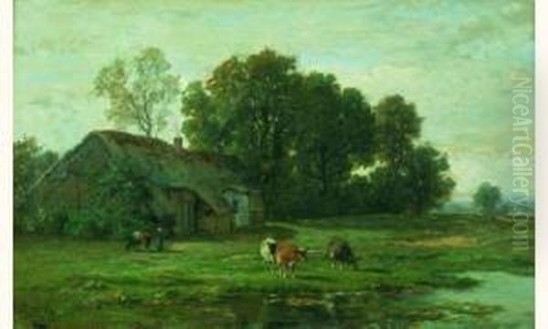 Paysage Pastoral Oil Painting by Frans Keelhoff