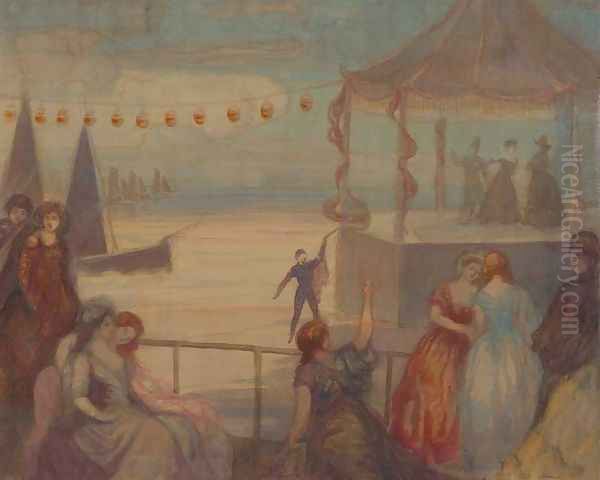 Un soir d'ete Oil Painting by Charles Conder