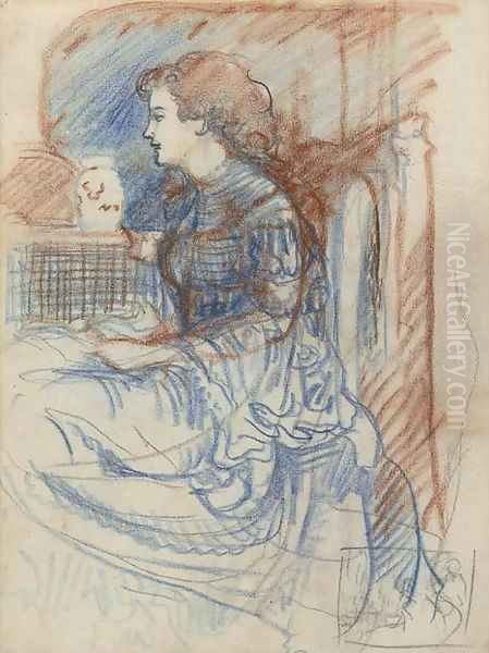 Study of a seated lady Oil Painting by Charles Conder