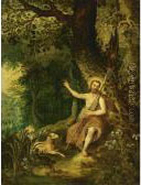 Saint John The Baptist In The Wilderness Oil Painting by Alexander Keirincx