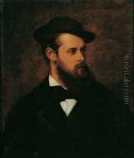 Bildnis Max Muller (1849-1910). Oil Painting by Ferdinand Keller