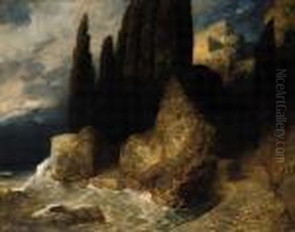 Toteninsel Oil Painting by Ferdinand Keller