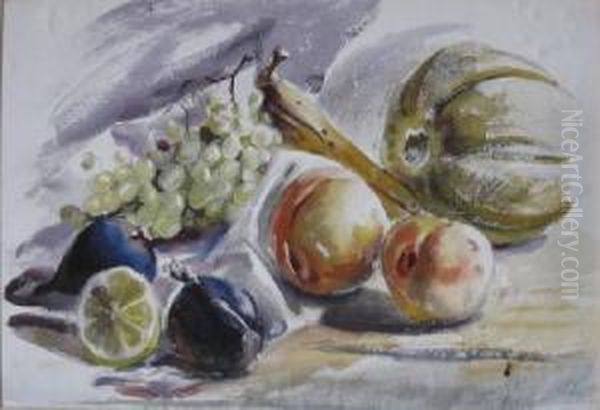 Still-life Of Fruit Oil Painting by Henry George Keller