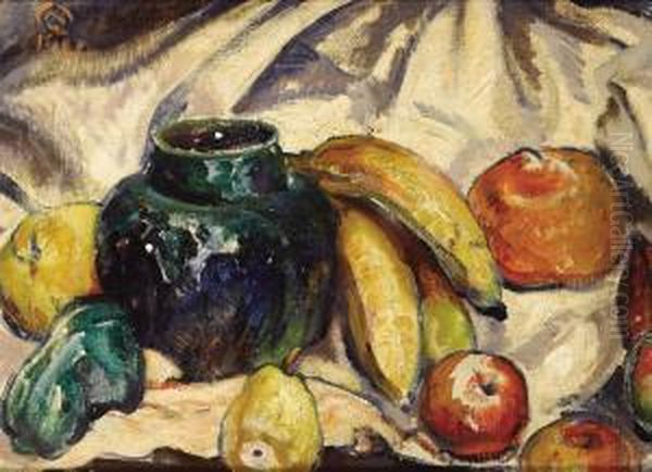 Still Life With Fruit Oil Painting by Henry George Keller