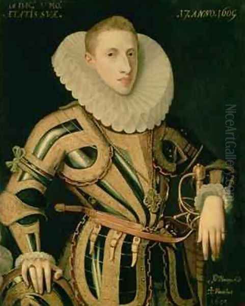 Portrait of Diego de Villamayor, 1609 Oil Painting by Juan Pantoja de la Cruz