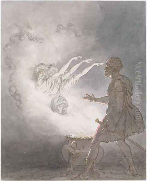 Macbeth and the Apparition of the Armed Head Oil Painting by William Marshall Craig