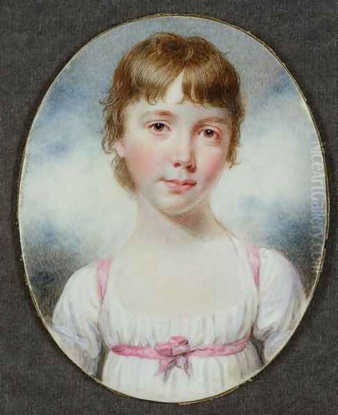 Miniature of a young girl Oil Painting by William Marshall Craig