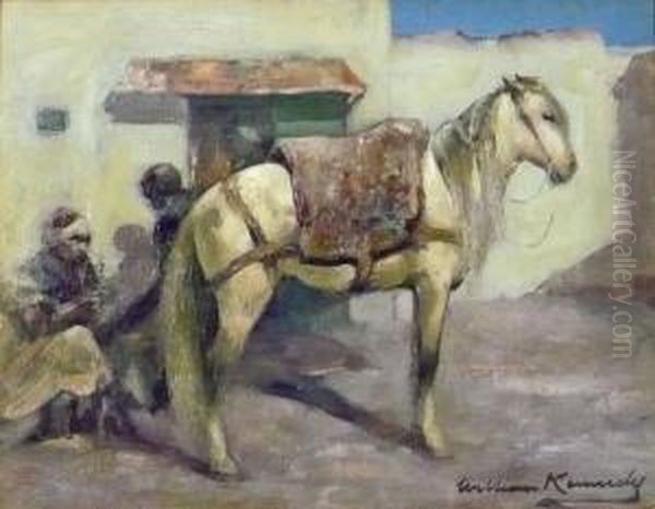 Shewing The Horse, Tangier Oil Painting by William Kennedy