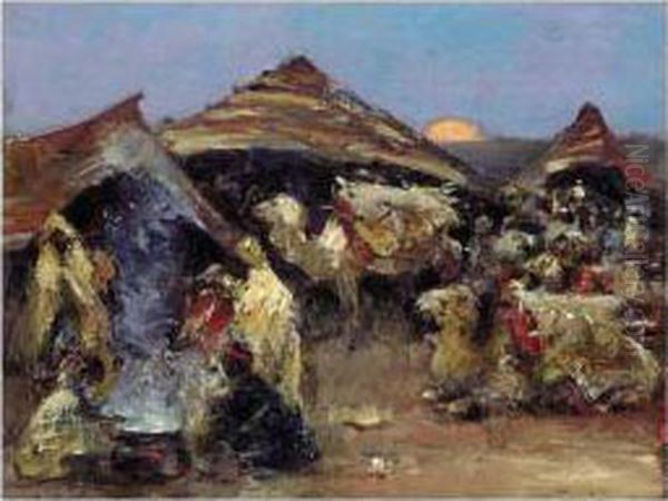 An Arab Camp Oil Painting by William Kennedy