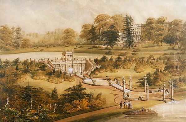 Design for Cowley Manor, c.1860 Oil Painting by George Somers Clarke