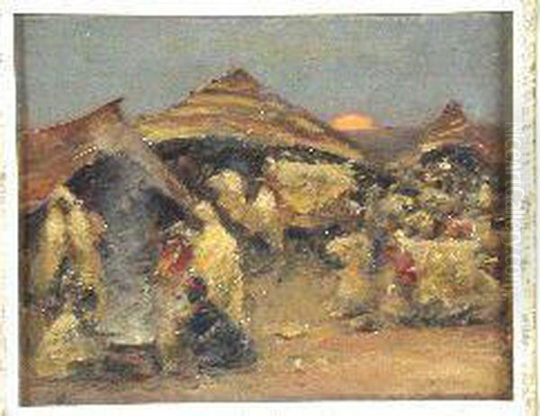 An Arab Camp, Evening Oil Painting by William Kennedy