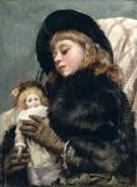 Dolly And Me Oil Painting by Thomas Benjamin Kennington