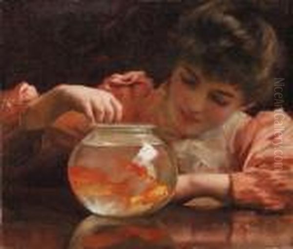 Idle Hours Oil Painting by Thomas Benjamin Kennington