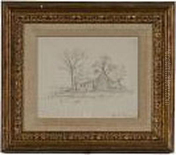 Sillick House Oil Painting by John Frederick Kensett