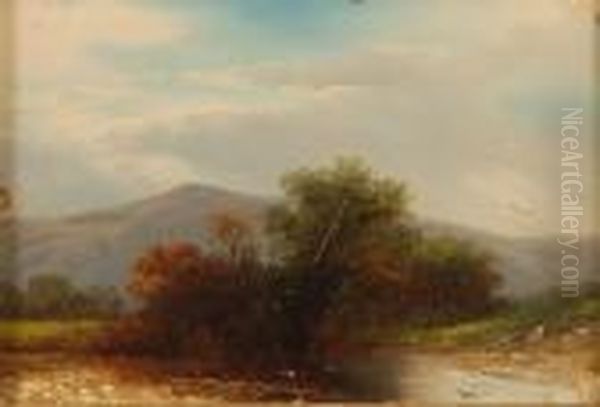 White Mountain School Landscape Oil Painting by John Frederick Kensett