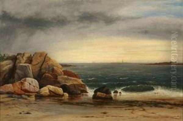 Newport Beach With Approaching Storm Oil Painting by John Frederick Kensett