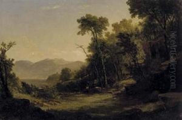 Afternoon In The Adirondacks Oil Painting by John Frederick Kensett