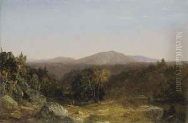 View Of Mount Washington Oil Painting by John Frederick Kensett