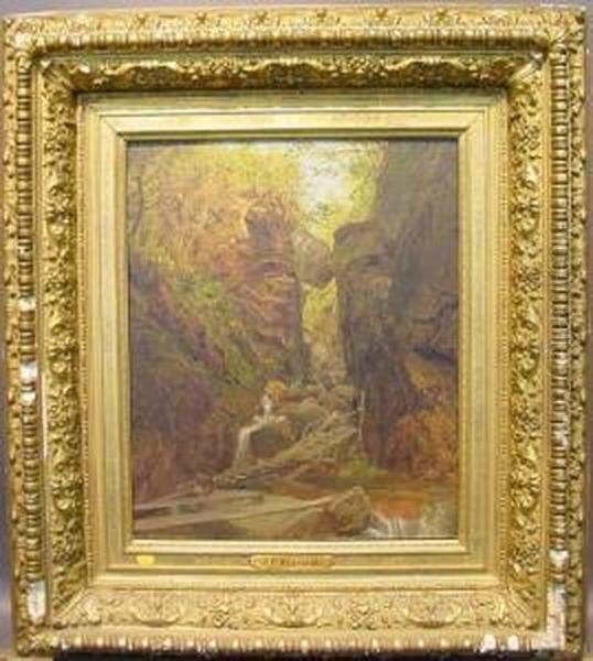 Forest Interior
Bears Initials And Dated Oil Painting by John Frederick Kensett