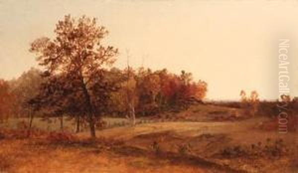 Autumn Landscape
Signed With Initials 'jfk' (lower Left) Oil Painting by John Frederick Kensett