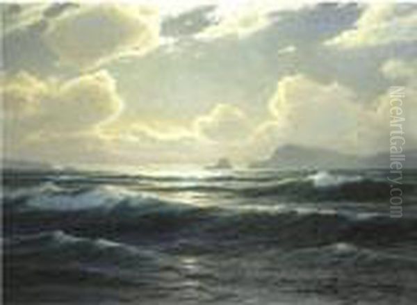 Crashing Waves Oil Painting by Carl Kenzler