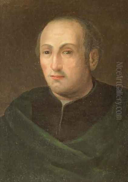 Christopher Columbus (c.1451-1506), after a painting in the Uffizi, 1788 Oil Painting by Giuseppe Calendi