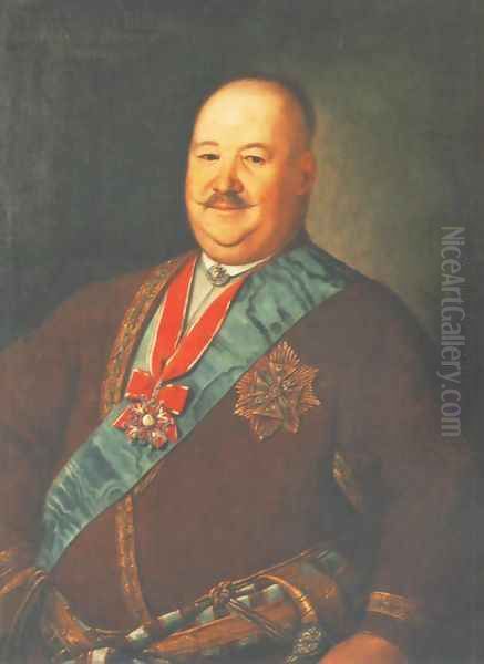 Portrait of Antoni Bielski Oil Painting by Jozef Chojnicki