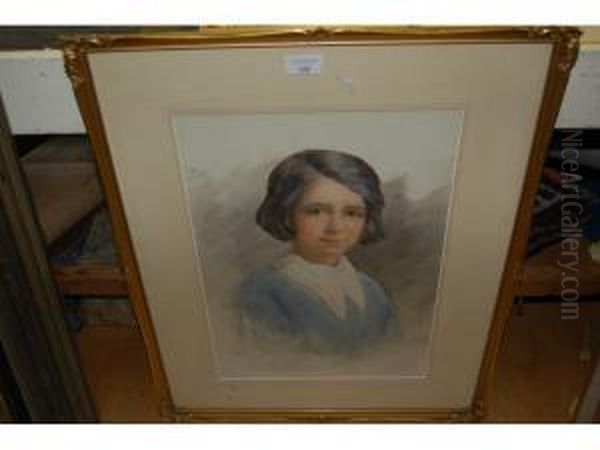 Portrait Of A Young Girl Oil Painting by Henry Wright Kerr