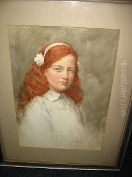 Young Girl With White Blouse Oil Painting by Henry Wright Kerr