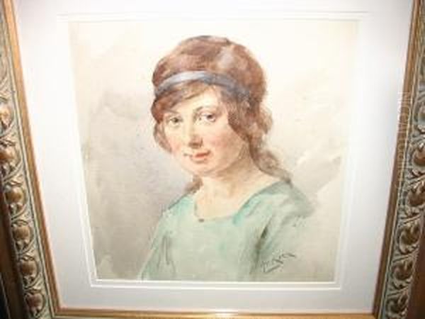 The Blue Headband Oil Painting by Henry Wright Kerr