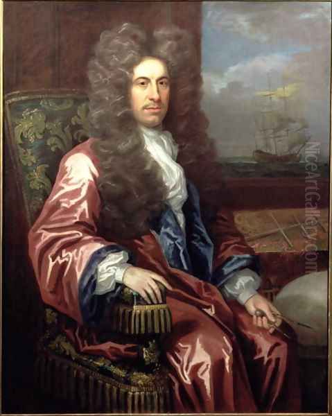 Portrait of Charles Calvert, 3rd Lord Baltimore (1647-1715) Governor of Maryland Oil Painting by Johann Closterman