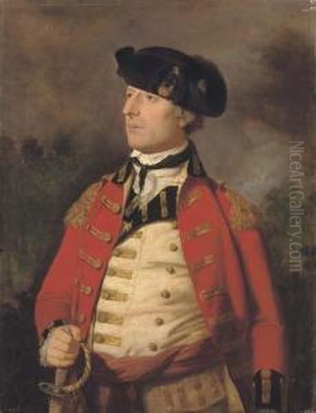 Portrait Of An Officer Oil Painting by Tilly Kettle