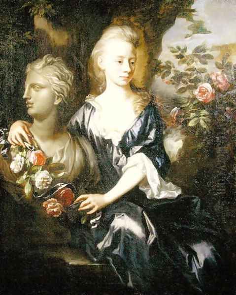 Portrait of Isabella Willis (d.1727) c.1690 Oil Painting by Johann Closterman