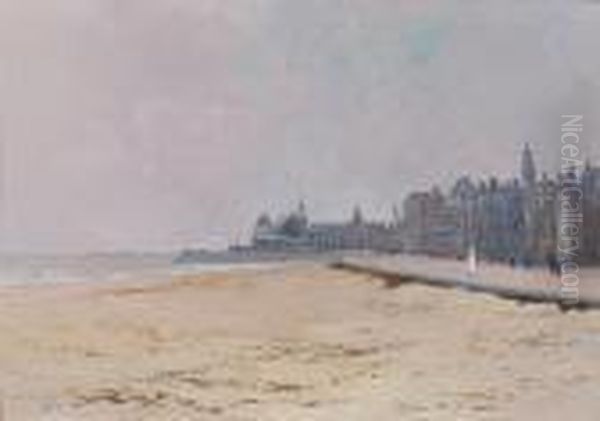 View Of Ostend Oil Painting by Vital Keuller