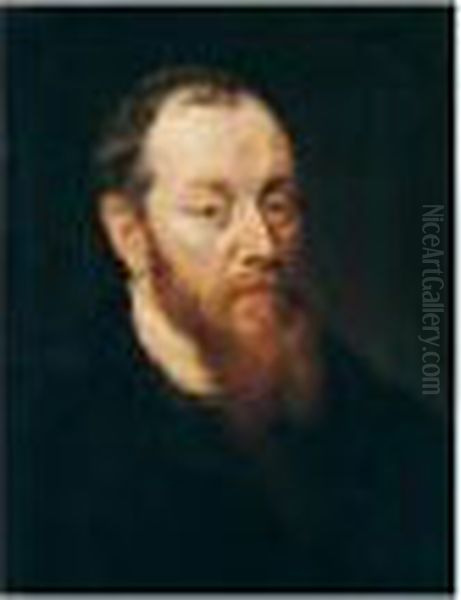 Portrait Of A Bearded Man, Head And Shoulders Oil Painting by Adriaen Thomasz Ii Key