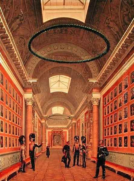 The War Gallery of the Winter Palace in St. Petersburg, c.1830s Oil Painting by Nikanor Grigorevich Chernetsov