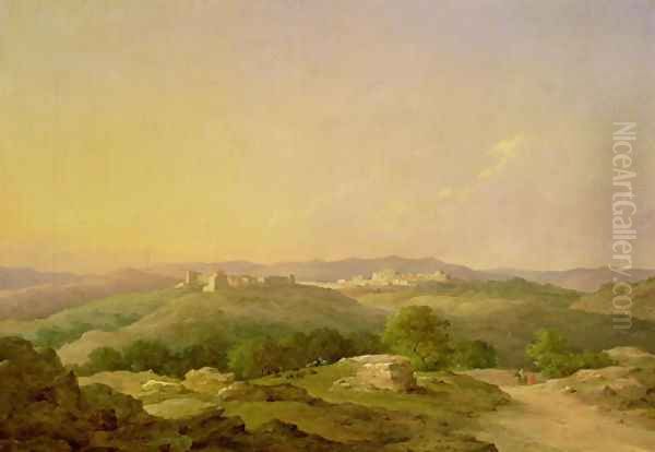 View of Bethlehem, 1857 Oil Painting by Nikanor Grigorevich Chernetsov