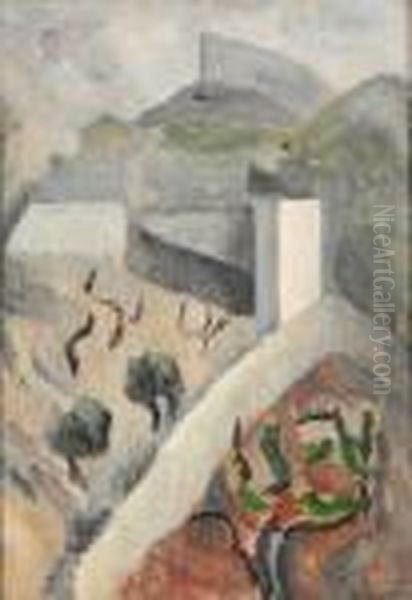 Fra Cahors, Syd-frankrike Oil Painting by Ragnhild Keyser