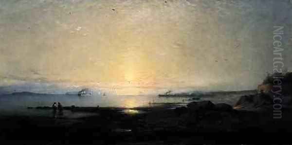 The Firth of Forth from Cramond, 1864 Oil Painting by James Cassie