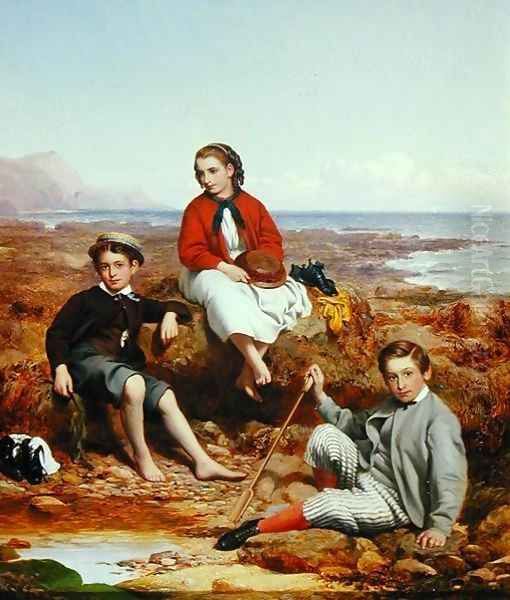 Florence Arthur and Charles Moore 1868 Oil Painting by William Crosby