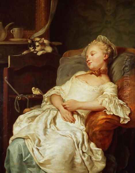 The Sleeper, 1759 Oil Painting by Jean Francois Colson