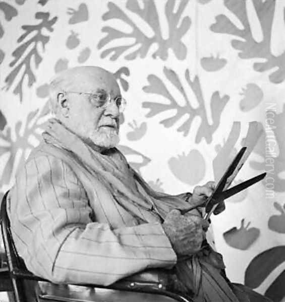 photo of matisse in studio Oil Painting by Francine Charderon