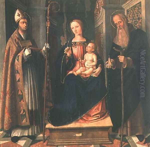 Madonna and Child with Saints Oil Painting by Galeazzo Campi