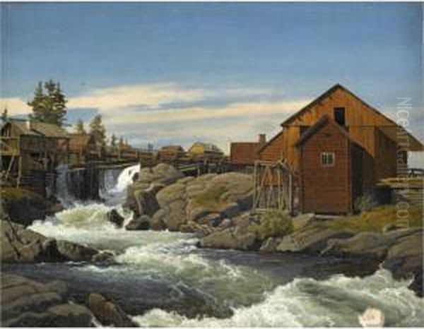 Fra Honefoss (from Honefoss) Oil Painting by Anton Edvard Kieldrup