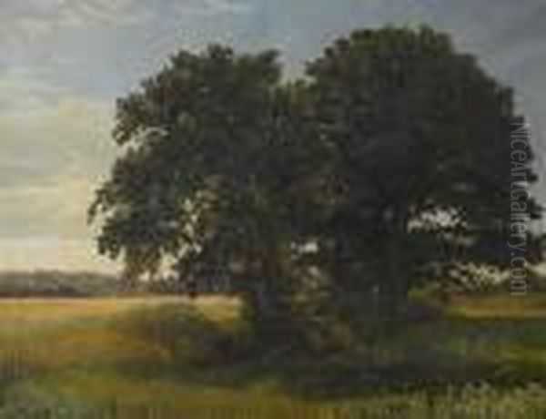 The Old Oak, West Belmont Oil Painting by Anton Edvard Kieldrup