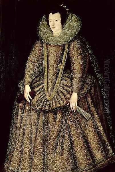 Portrait of a Lady in Elizabethan Dress Oil Painting by John de, the Elder Critz