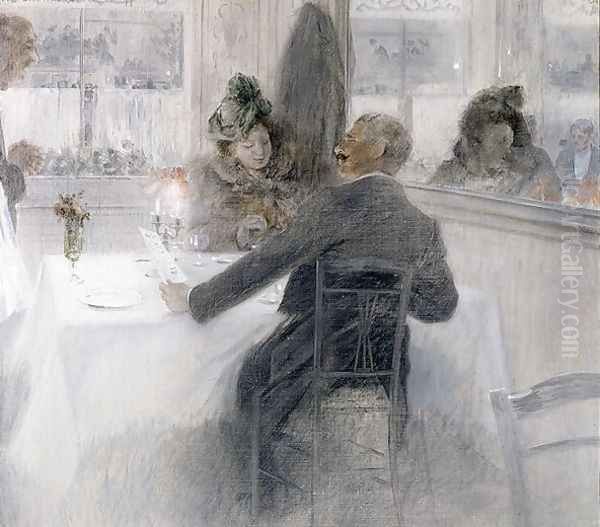 The Rendez-Vous, 1899 Oil Painting by Andre Castaigne