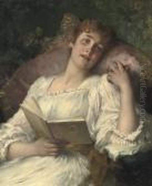 Day-dreaming Oil Painting by Conrad Kiesel