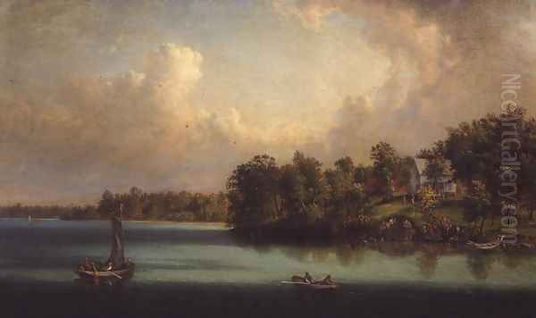 Summer Day on the Lake, c.1880 Oil Painting by John Linton Chapman