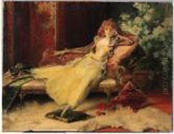 After The Ball Oil Painting by Conrad Kiesel